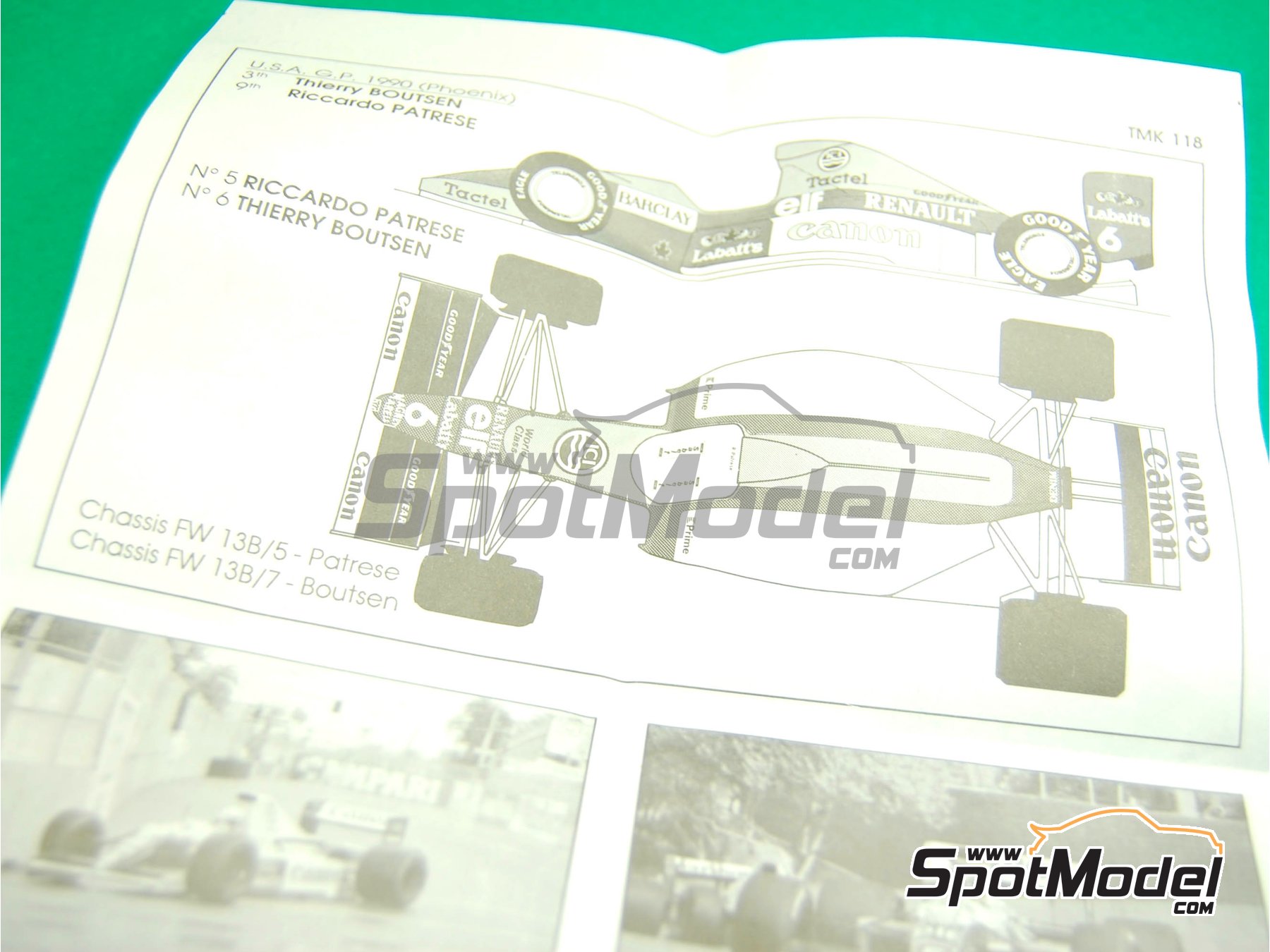 Tameo Kits TMK118: Car scale model kit 1/43 scale - Williams